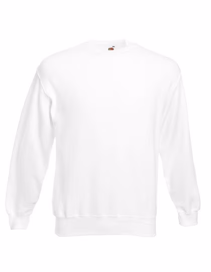 Fruit of the Loom Classic Set-in Sweatshirt Cotton-Polyester Blend, White M, F324