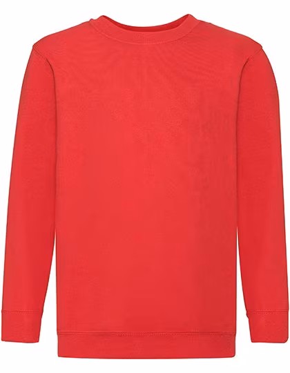 Fruit of the Loom Classic Set-In Sweatshirt 280 g/m² für Kinder, Red 152, F324NK
