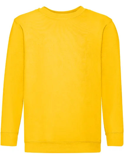 Fruit of the Loom Classic Set-In Sweatshirt 280 g/m² für Kinder, Sunflower 128, F324NK