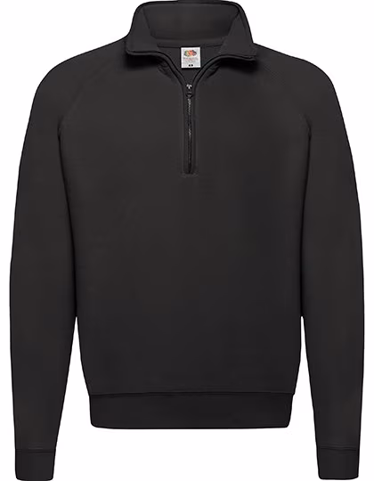 Fruit of the Loom Classic Zip Neck Sweatshirt mit Reißverschluss, Red M, F382N