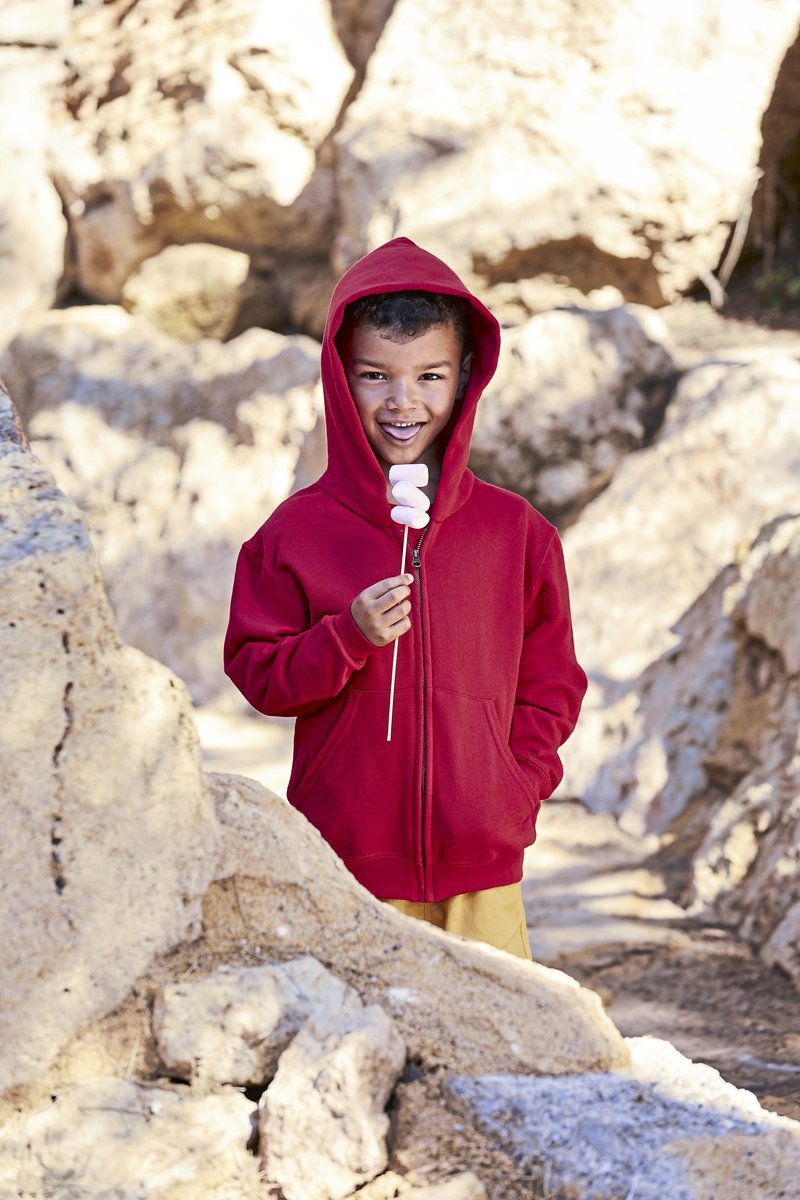 Fruit of the Loom Kapuzenjacke für Kinder, Baumwoll-Polyester-Mix, Azure Blue 116, F401NK
