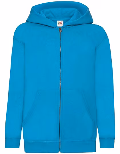 Fruit of the Loom Giacca con Cappuccio per Bambini, Misto Cotone-Poliestere, Azure Blue 164, F401NK