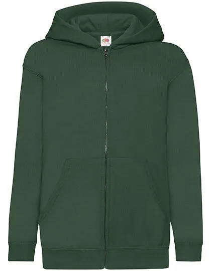 Fruit of the Loom Kapuzenjacke für Kinder, Baumwoll-Polyester-Mix, Bottle Green 116, F401NK
