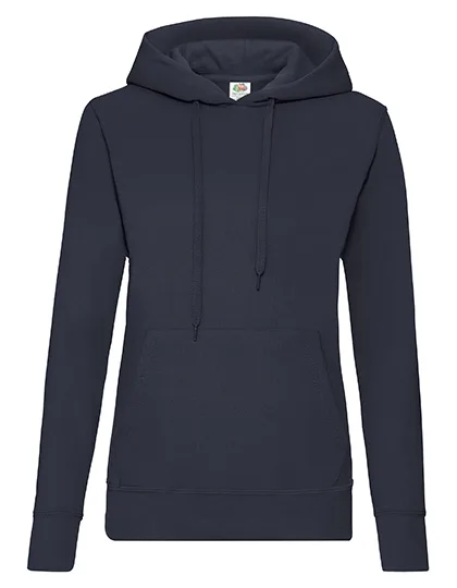Fruit of the Loom Kapuzensweatshirt Slim Fit Baumwollmix für Damen, Deep Navy M, F409