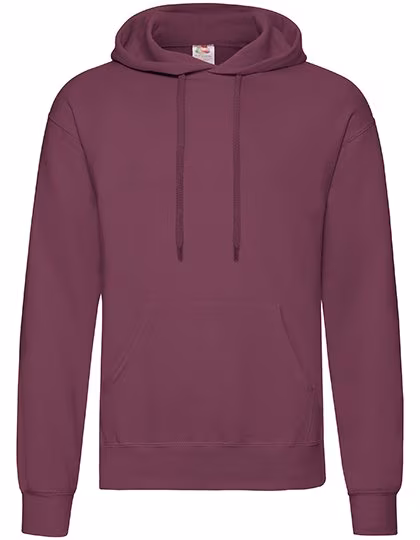 Fruit of the Loom Classic Hoodie with Kangaroo Pocket, Burgundy M, F421