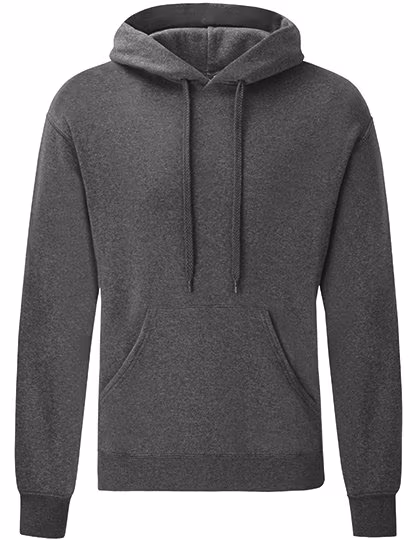 Fruit of the Loom Classic Kapuzenpullover mit Kängurutasche, Dark Heather Grey L, F421