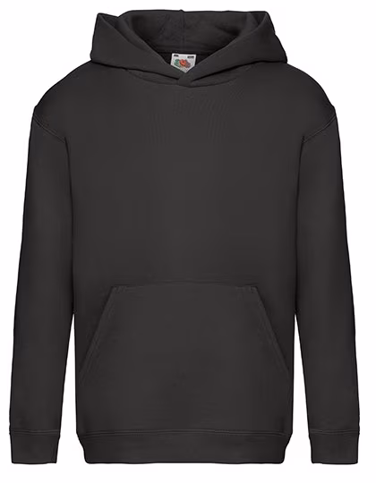 Fruit of the Loom Premium Felpa con cappuccio con Tasca per Bambini, Black 116, F421K