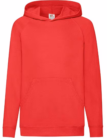 Fruit of the Loom Leichter Kinder Hoodie mit Raglan-Ärmeln, Red 164, F430K