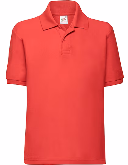 Fruit of the Loom Polo 65/35 Coton-Polyester pour Enfant, Red 164, F502K