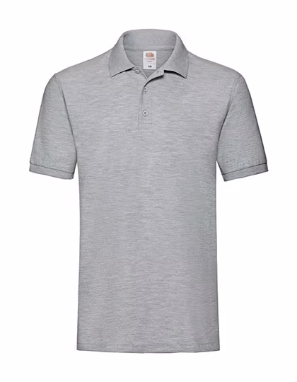 Fruit of the Loom Baumwoll-Polo mit Seitenschlitzen 3-Knopfleiste, Black XL, F511N