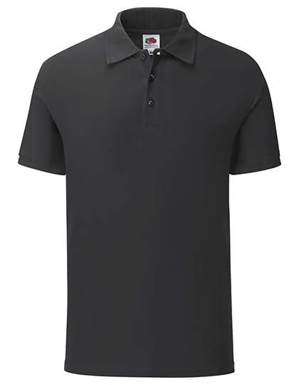 Fruit of the Loom Slim Fashion Fit Polo Shirt Cotton, Black S, F512