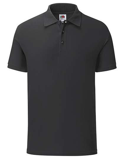 Fruit of the Loom Schmales Fashion Fit Poloshirt Baumwolle, Black S, F512