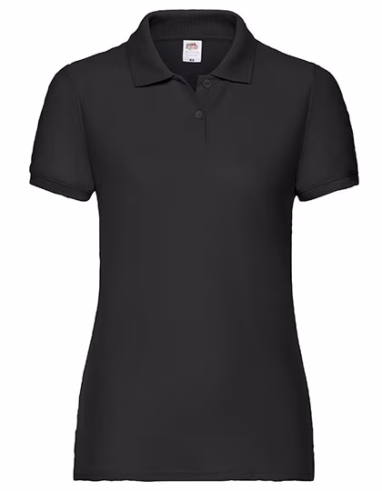 Fruit of the Loom Polo 65/35 Mischgewebe, 2-Knopfleiste für Damen, Black XS, F517