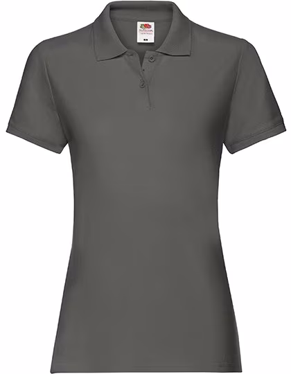 Fruit of the Loom Premium Polo Shirt Slim-Cut für Damen, Light Graphite (Solid) S, F520