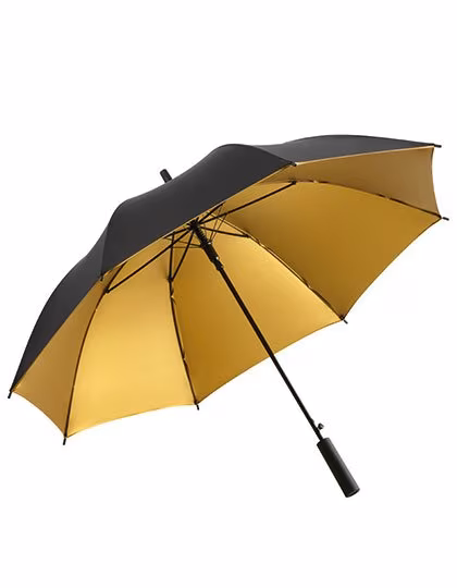FARE Doubleface Stockschirm mit Automatik, Black/Gold Ø 105 cm, FA1159