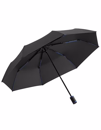 FARE FARE®-Mini Style Taschenschirm Schwarz Windproof, Black/Euro Blue Ø 98 cm, FA5084