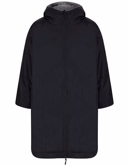 Finden+Hales Wasserfeste Allwetter-Robe mit Sherpa-Fleece, Black One Size, FH690