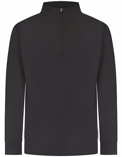 Finden+Hales 1/4 Zip Tracksuit Top mit Kontrasteinsätzen, Black XXS, FH874