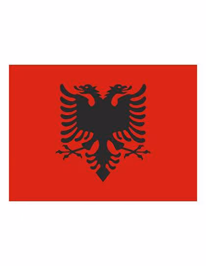 Printwear Albanien Fahne 90x150 cm Polyester, Albania 90 x 150 cm, FLAGAL