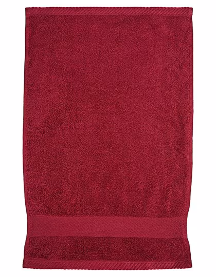 Fair Towel Gästehandtuch Bio-Baumwolle 30x50 cm, Burgundy 30 x 50 cm, FT100GN