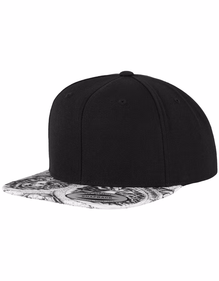 FLEXFIT Sun King Snapback Cap, Black/White One Size, FX06089SK