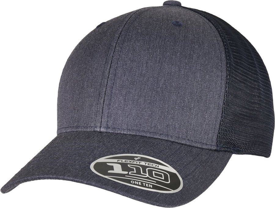 Flexfit Melange Trucker Cap mit Mesh, Heather Navy One Size, FX110PT