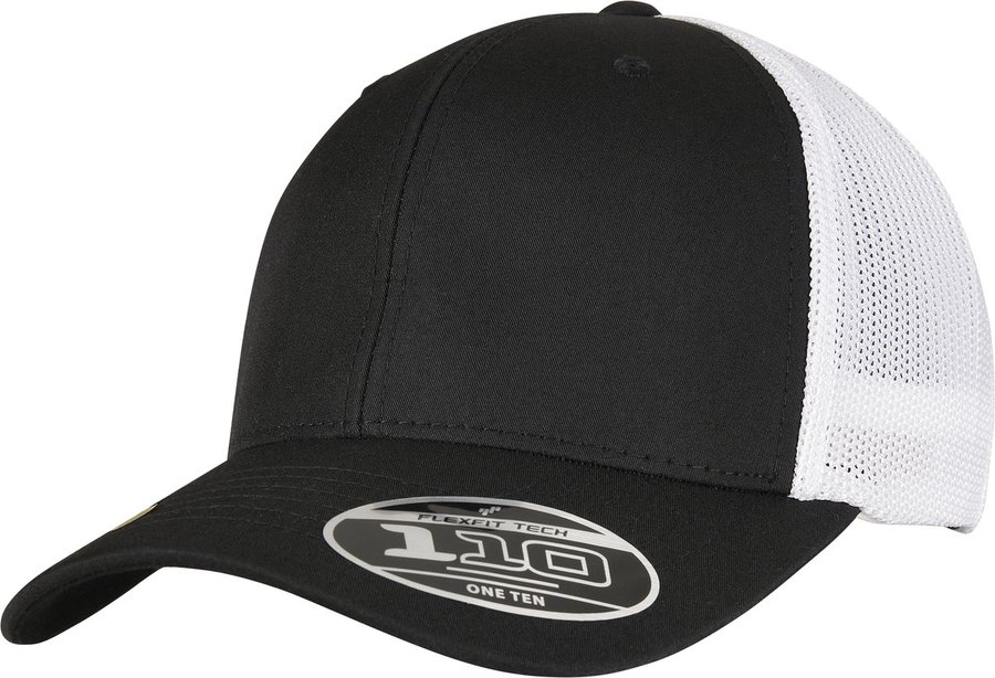 FLEXFIT Cappellino Trucker riciclato bicolore, Black/White One Size, FX110RT