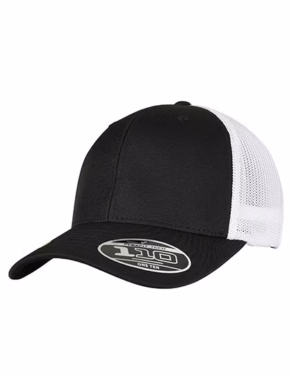 FLEXFIT Recyceltes 2-Tone Trucker Cap, Black/White One Size, FX110RT