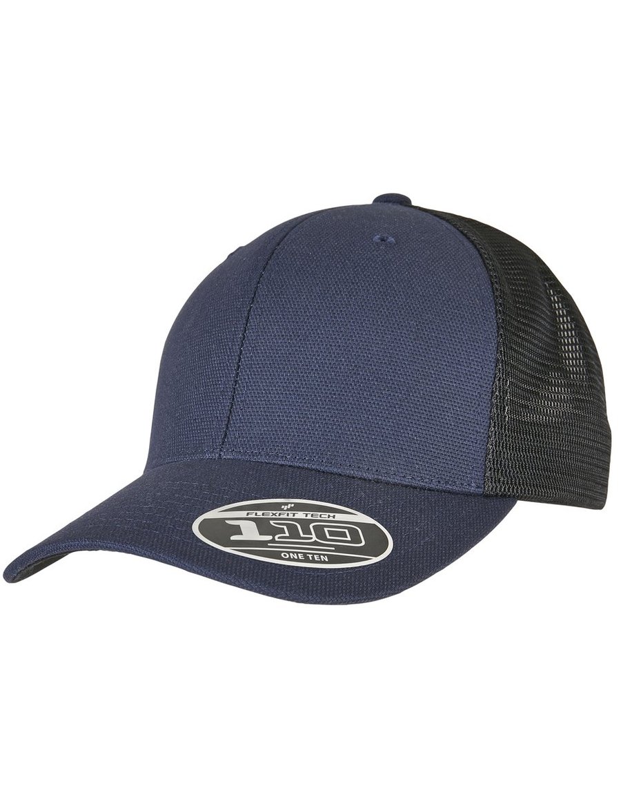 FLEXFIT Strukturierte Canvas-Trucker Cap mit Mesh, Navy/Black One Size, FX110ST