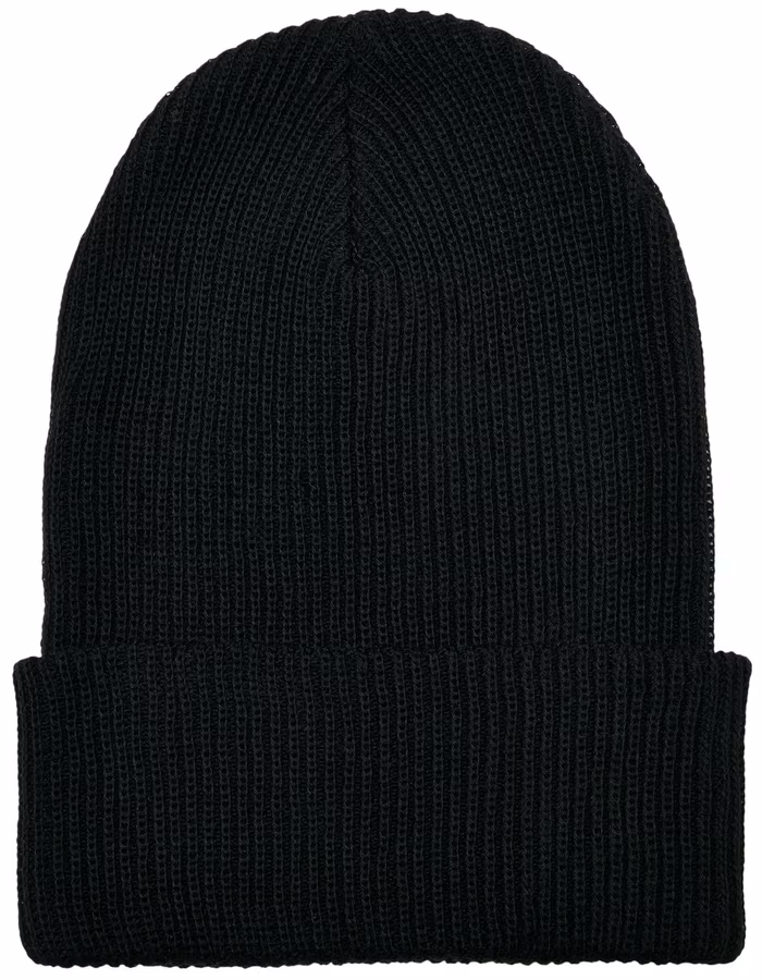 FLEXFIT Recycled Ribbed Knit Beanie Schwarz, Black One Size, FX1504RY