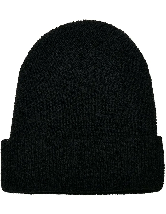 FLEXFIT Recycled Yarn Waffelstrick Beanie, Black One Size, FX1505RY