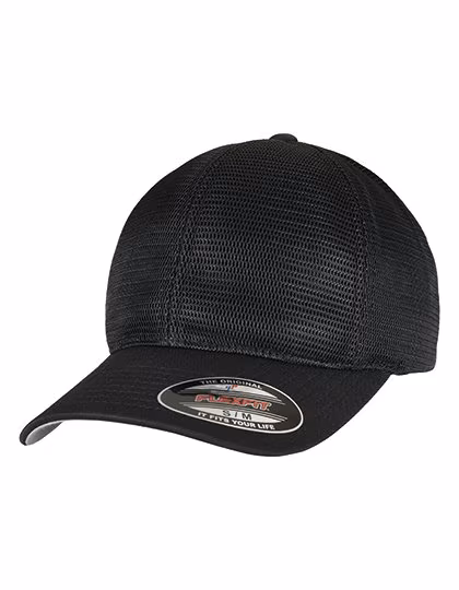 Flexfit 360 Omnimesh Cap con Design in Rete, Black S/M, FX360