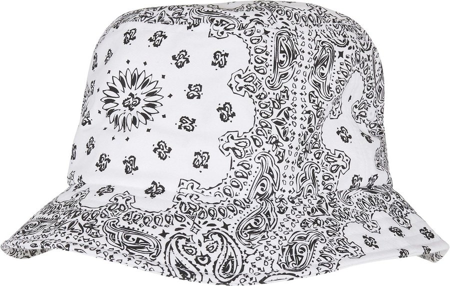 FLEXFIT Bandana Print Bucket Hat knautschbar, Black/White One Size, FX5003BP