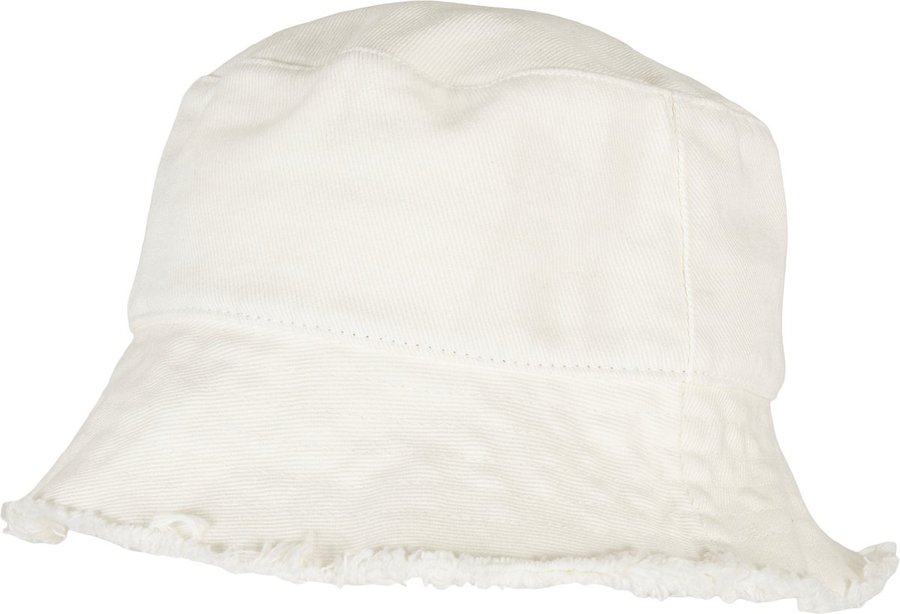 FLEXFIT Bucket Hat mit ausgefranster Krempe, Black One Size, FX5003OE