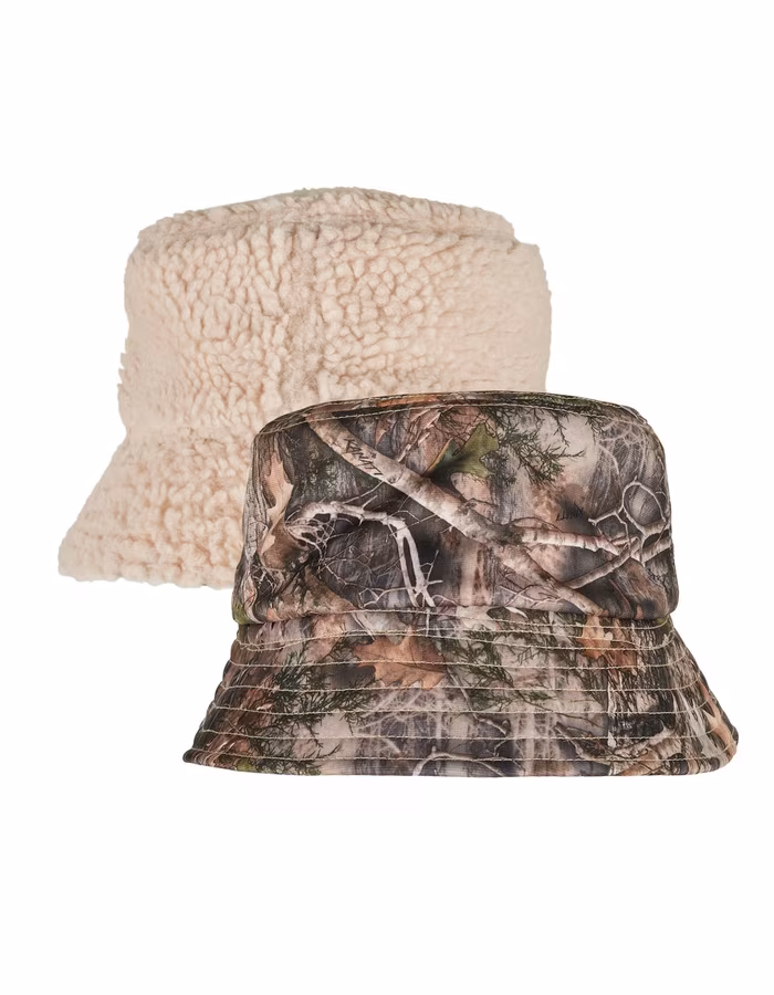 FLEXFIT Reversible Sherpa Camo Bucket Hat, Camo Tree One Size, FX5003RS