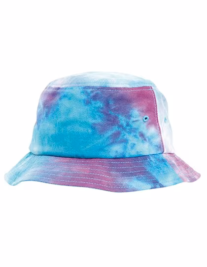 FLEXFIT Batik Bucket Hat con Tesa Circolare, Purple/Turquoise One Size, FX5003TD