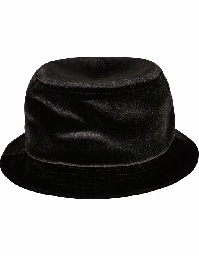 FLEXFIT Bucket Hat in Velluto con Aperture Ventilate, Black One Size, FX5003VB