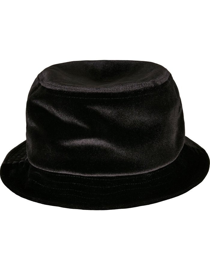 FLEXFIT Bucket Hat in Velluto con Aperture Ventilate, Black One Size, FX5003VB