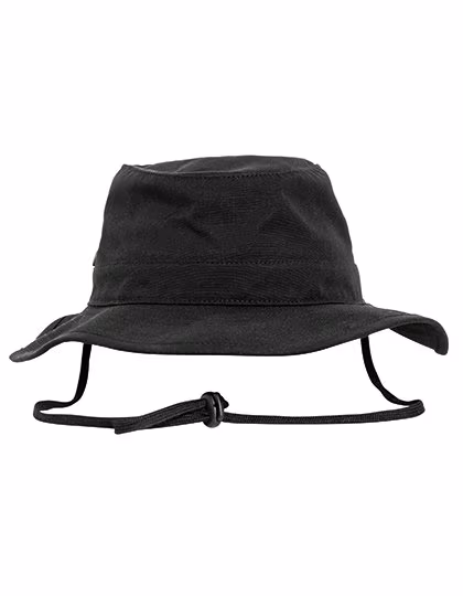 FLEXFIT Angler Hut mit Hutschnur, Black One Size, FX5004AH