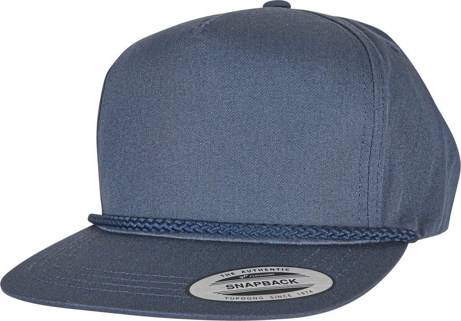 FLEXFIT 5-Panel Poplin Golf Cap mit Snapback, Black One Size, FX6002