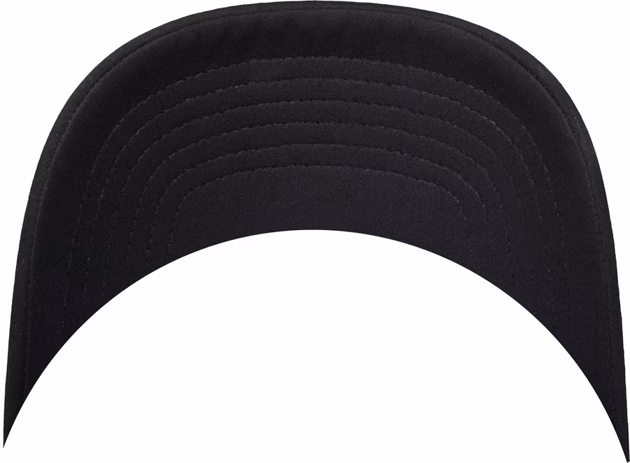 FLEXFIT Foam Trucker Cap with Curved Visor, Black/Black One Size, FX6005FC