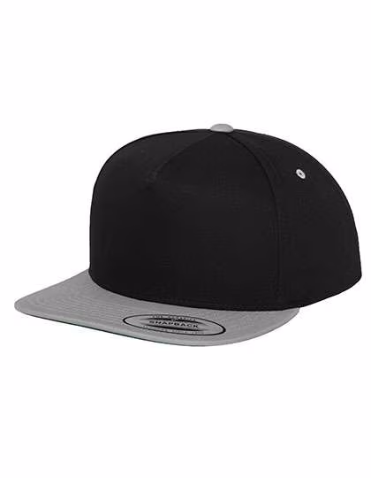 FLEXFIT Klassische 5 Panel Snapback Cap, Black/Silver One Size, FX6007T