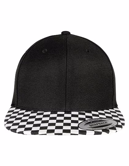 Flexfit Checkerboard Snapback Cap, Black/White One Size, FX6089CB