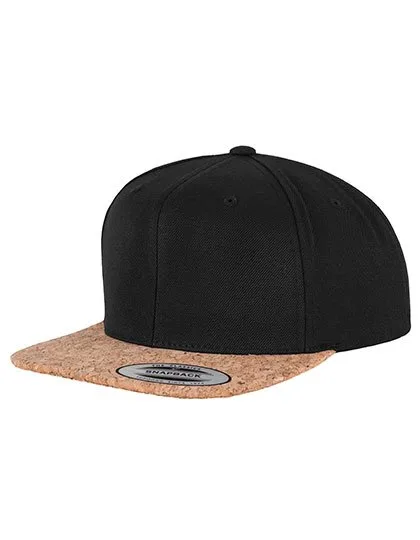 FLEXFIT Cork Snapback Cap with Wool Blend, Black One Size, FX6089CO