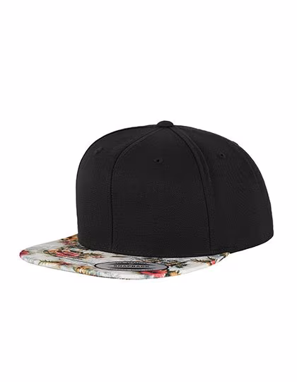 FLEXFIT Floral Snapback Cap in Misto Lana, Black/Mint (Floral) One Size, FX6089F