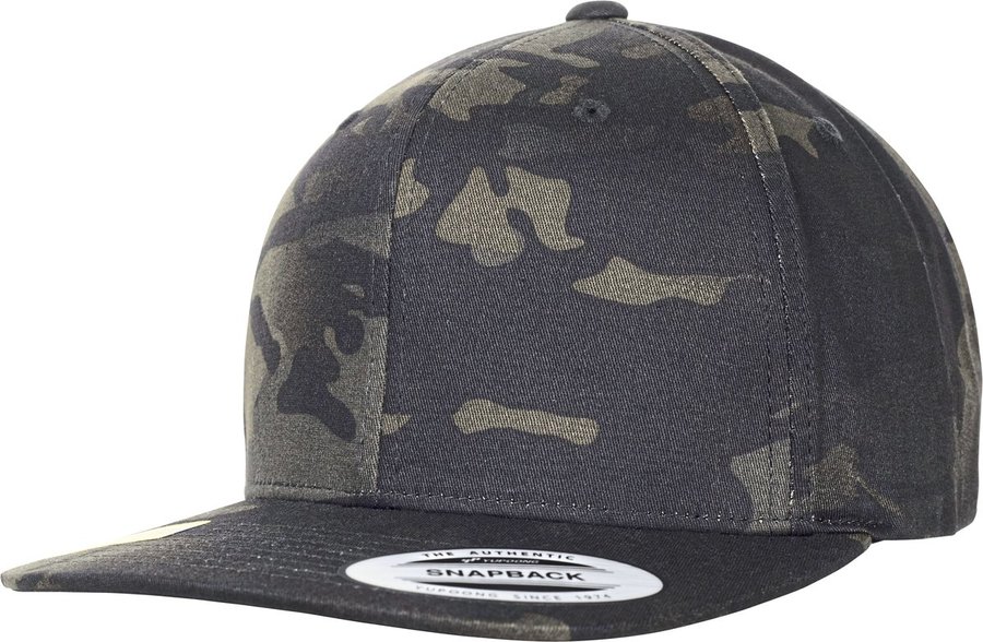 FLEXFIT Snapback Cap Multicam mit Snap-Verschluss, Black Multicam One Size, FX6089MC