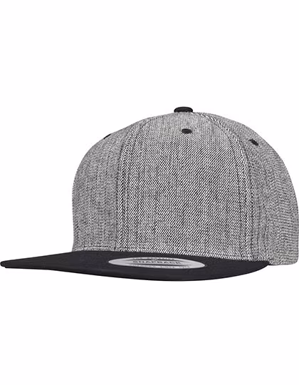 FLEXFIT Melange Solid Snapback Cap con Chiusura, Black Melange/Black One Size, FX6089MS
