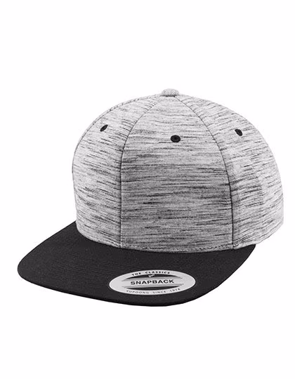 Flexfit Stripes Melange Snapback Cap, Grey (Stripes Melange)/Black One Size, FX6089SC
