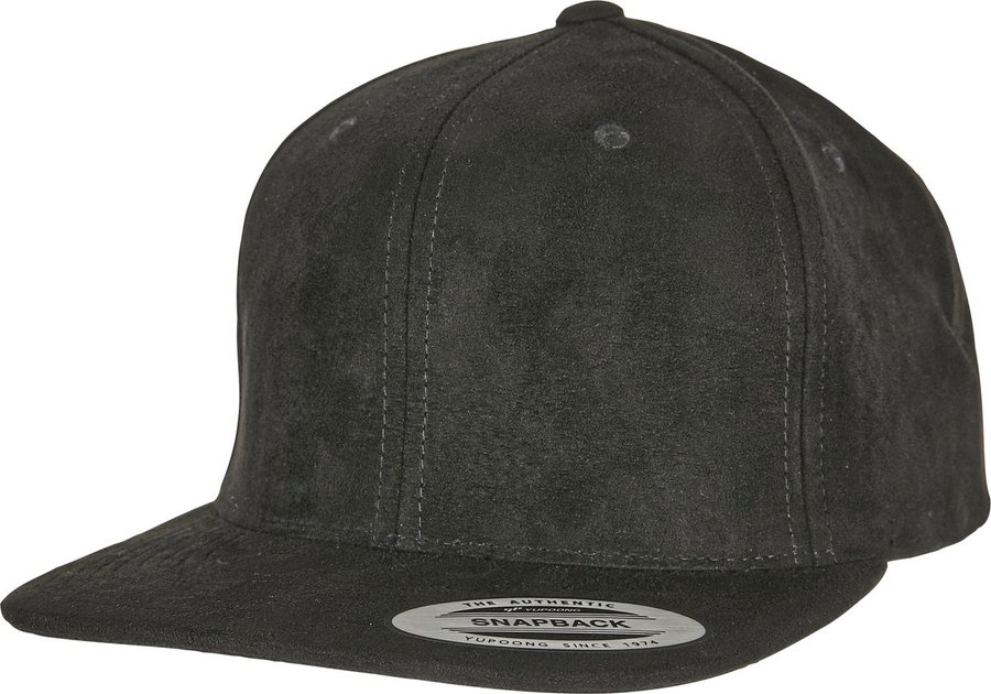FLEXFIT Wildleder Snapback Cap mit Kunststoffverschluss, Black One Size, FX6089SU
