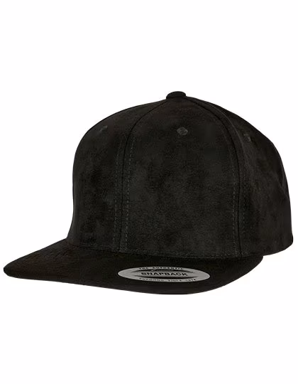 FLEXFIT Suede Snapback Cap with Plastic Closure, Black One Size, FX6089SU